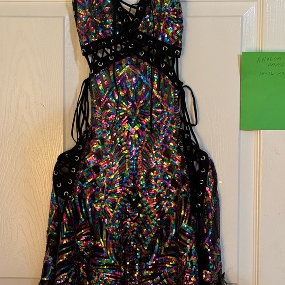 Disco Lemonade Pride Lace Up Dress - Picture 2 of 6